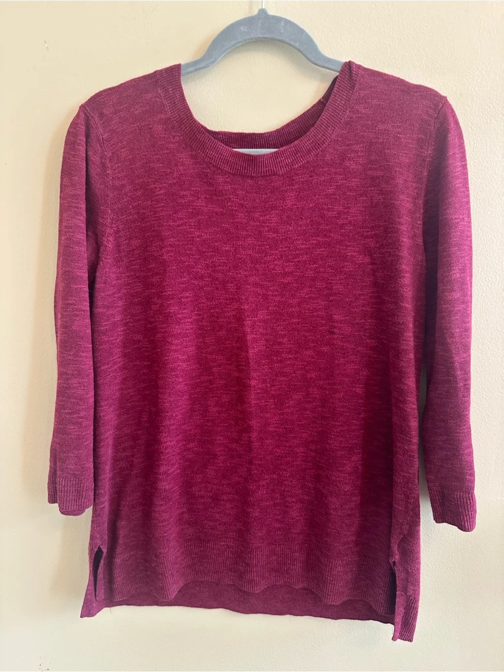 GAP Women’s Crewneck Knit Top in Burgundy Size Medium 1028